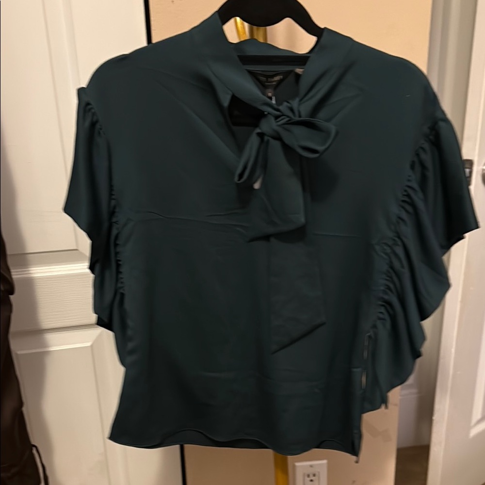 Ted Baker London Teal Blouse with Bow Accent